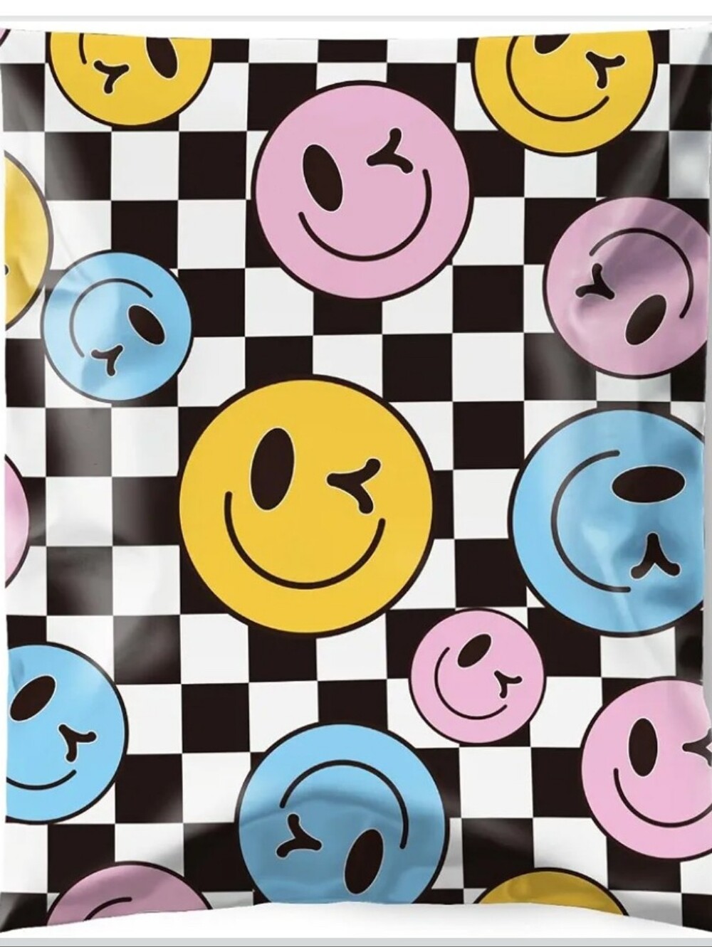 Smiley Face Checkerboard Polymailer Packages